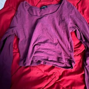 burgundy crop top